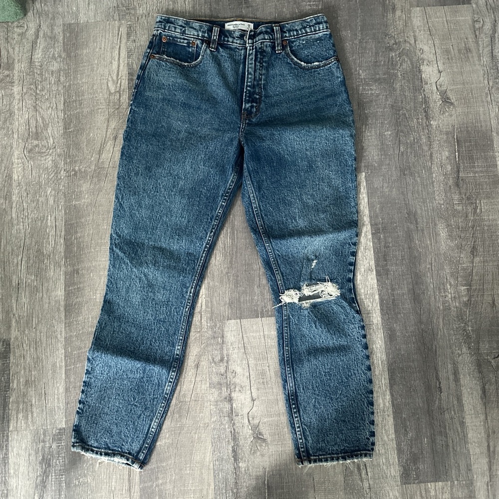 Abercrombie & Fitch Distressed Blue Denim Jeans
